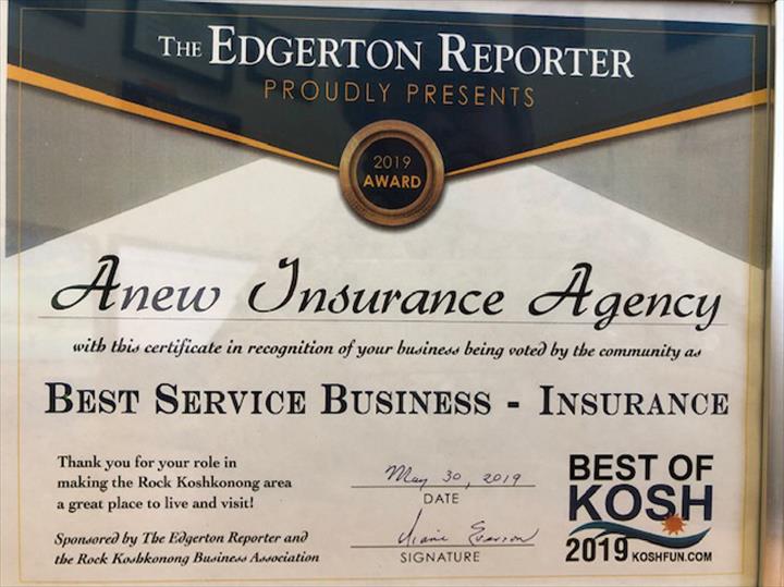 Anew Insurance Agency, Inc. - Edgerton, WI - Slider 12