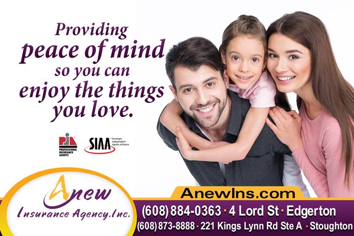 Anew Insurance Agency, Inc. - Edgerton, WI - Slider 1